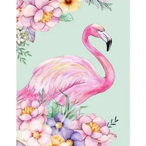 Diamond mosaic "Go to art" /178763/ "Flamingo in flowers" 21*25cm on cardboard 5D