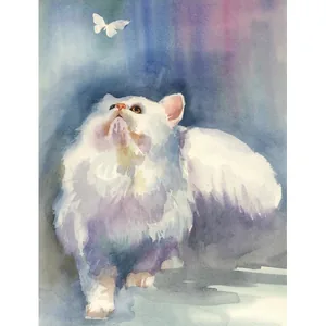 Diamond mosaic "Go to art" /189762/ "Fluffy joy" 20*30 cm on a stretcher