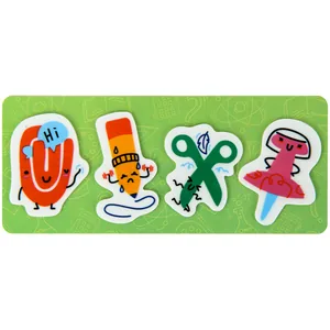 Index registers "Kite" /K22-479-3/ plastic 4x20 pcs, 35x50 mm "Office" (1/25/100)
