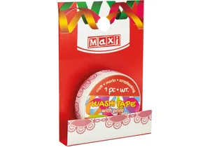 Скотч декоративний з принтом 10мм*3м "MAXI" /MX61959/ (1/20/500)