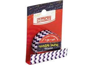 Скотч декоративний з принтом фольгою 15мм*3м "MAXI" /MX62017/ (1/20/500)